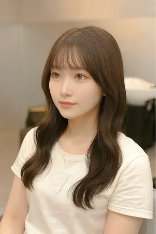 セミロング ✨韓国ヘア✨ レイヤー✂️鎌倉楓麻のヘアスタイル