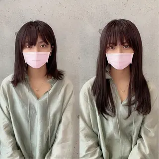 ロング カラー パーマ ヘアアレンジ メンズ キッズ ネイル マツエク・マツパ ACHFILO モデル募集のヘアスタイル