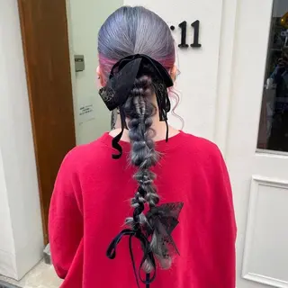 ロング カラー ヘアアレンジ ORIKA 美容室のヘアスタイル