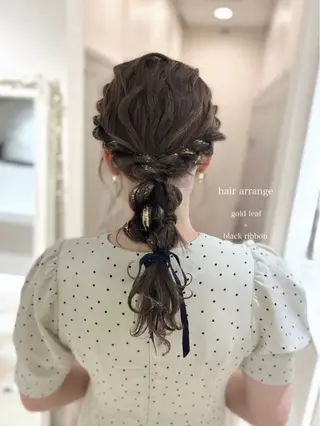 ミディアム カラー パーマ ヘアアレンジ CHIHIRO🤍 色っぽ韓国ヘアのヘアスタイル