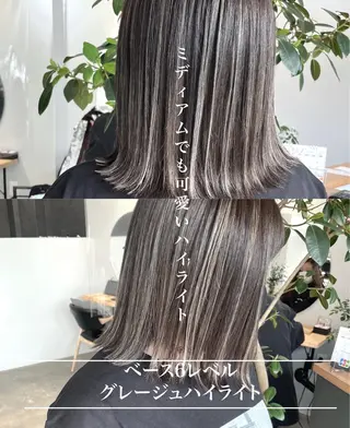 ミディアム 岸川 恭子のヘアスタイル