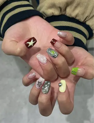 ネイル IROHA NAIL Kurumi🪽🫧のネイルデザイン