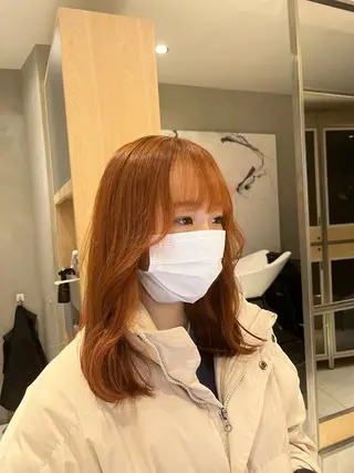 ミディアム カラー 🌻暖色カラー🌻 sakuraのヘアスタイル