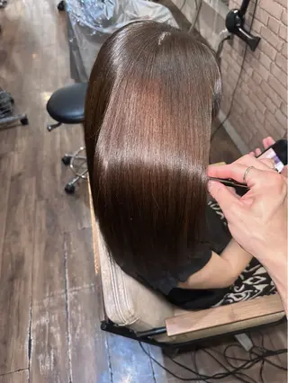 ロング カラー ヘアアレンジ MiU所属・韓国×髪質改善×美髪 縮毛矯正×レイヤーのヘアスタイル