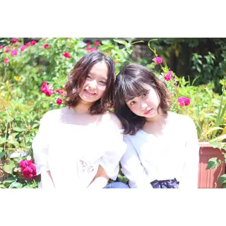 ミディアム カラー パーマ オーストヘアージジ所属・TAI透明カラー 柔らかい縮毛矯正のヘアスタイル