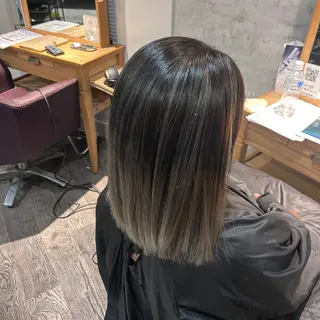 ミディアム カラー ブリーチ/アレンジ/ 19歳/新宿/アリルのヘアスタイル