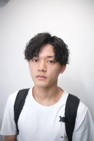 ショート パーマ メンズ sunc所属・レイヤーカット ワンホンヘアそうたのヘアスタイル