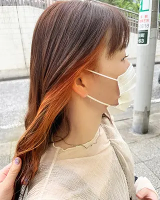 セミロング カラー ヘアアレンジ 野町好花 レイヤー/髪質改善のヘアスタイル