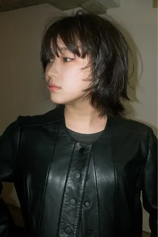 ミディアム カラー KEI gattacaのヘアスタイル