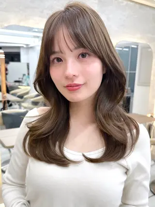 セミロング Lond fleur 大宮 ロンドフルール所属・石畑結華 Lond店長のヘアスタイル
