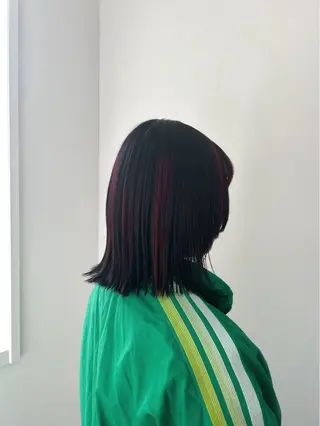 ミディアム カラー パーマ ヘアアレンジ レイヤーカット/ パーマ/カサイリリコのヘアスタイル