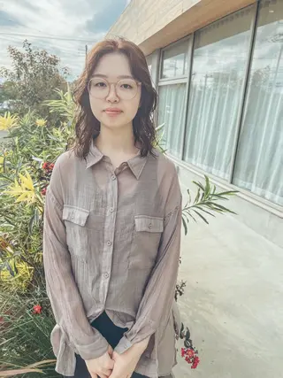 ミディアム パーマ つくばUtooe's 副店長　寺沢颯のヘアスタイル