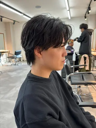 パーマ メンズ フェザーパーマ/韓国 /メンズカット保立のヘアスタイル