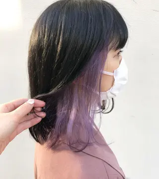 ミディアム カラー 透明感・艶カラー/ 坂田友梨奈のヘアスタイル