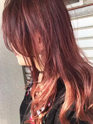 セミロング カラー レイヤーカット匠 イソザキノリユキのヘアスタイル