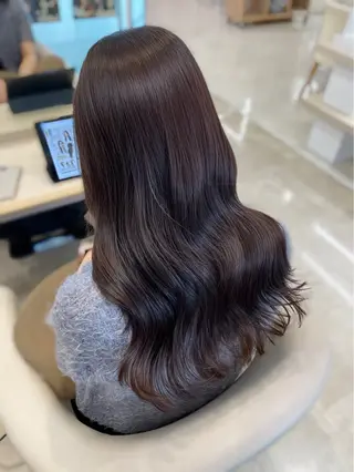 ロング カラー 透明感ワンカラー 🎀髪質改善/AOのヘアスタイル