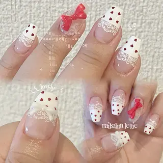 ネイル lettie🎀 京都ガーリーネイルのネイルデザイン