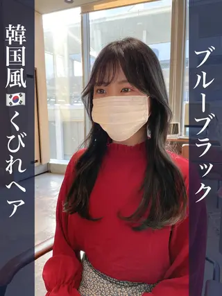 ロング 本格韓国ヘア🇰🇷 【uni】キューさんのヘアスタイル
