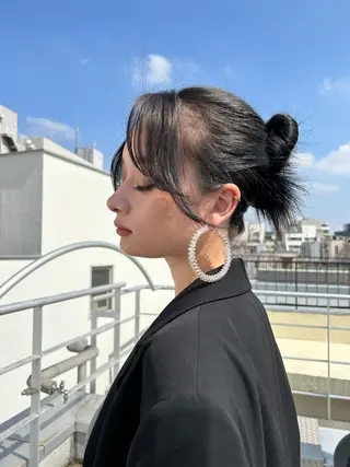 ロング カラー ヘアアレンジ 韓国/ハイトーン/ ボブ🎀MIKU🎀のヘアスタイル