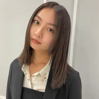 セミロング カラー ねいろ/ カラーモデル募集中のヘアスタイル