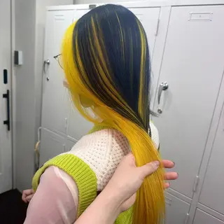 ロング カラー ハイトーン/ウルフ /エクステ/ましろのヘアスタイル