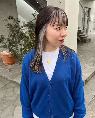 ロング カラー 🎀優姫 🎀 韓国レイヤーのヘアスタイル