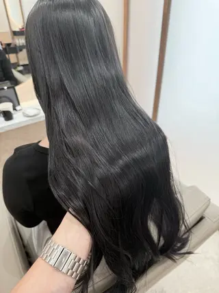 ロング カラー ヘアアレンジ 🥇ブリーチ無し 透明感🥇佐藤のヘアスタイル