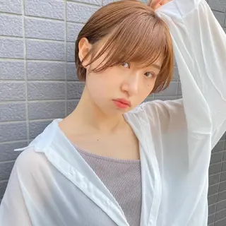 ショート カラー lab.by ioe中崎店所属・中北篤志 ショートボブのヘアスタイル