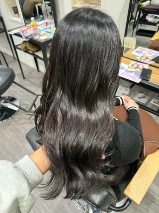 セミロング カラー 上田 紗也のヘアスタイル