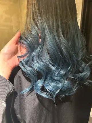 ロング デザインカラー❤︎ イシイレイのヘアスタイル