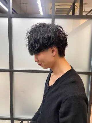 ショート パーマ 藤永 紗由香のヘアスタイル