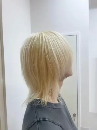 ミディアム カラー メンズ EMANON新宿南口所属・🦄中性ウルフ ☁️Shiori🦄のヘアスタイル