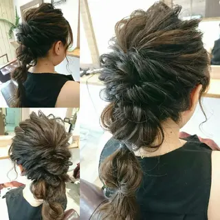 ロング ヘアアレンジ little×PORTO 元町所属・Topstylist ゆきこのヘアスタイル