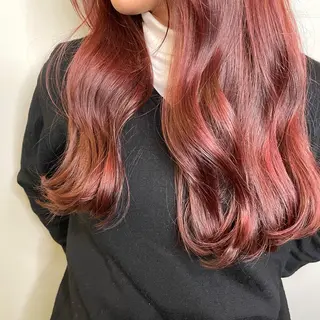 ロング カラー TIECHEL所属・韓国ナチュラル・ ベージュ/落合夏希のヘアスタイル