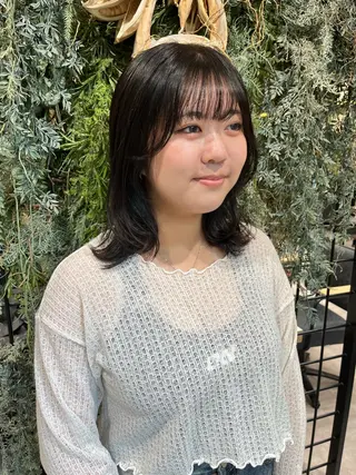 ミディアム ウルフ.クロスパーマ 🖤RYOKAのヘアスタイル