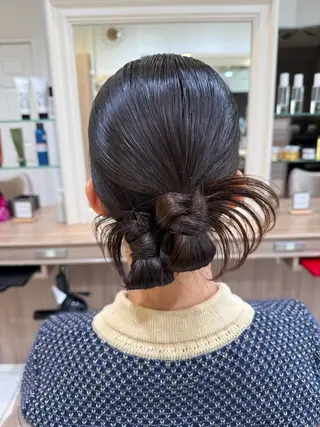 セミロング ヘアアレンジ 韓国ヘアメイク🎀/ 縮毛矯正✨山本媛香のヘアスタイル