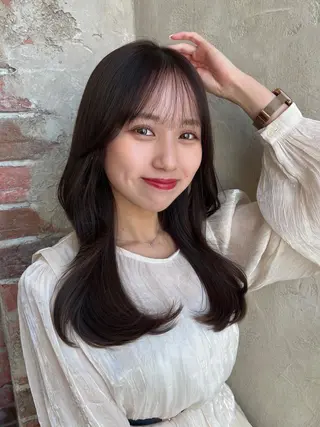 セミロング 🧡くびれヘア/前髪 顔周り🧡久原結衣のヘアスタイル