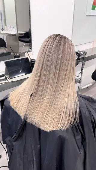 セミロング カラー シールエクステ/ ダブルカラー/茉央のヘアスタイル