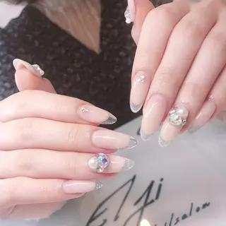 ネイル 🖤スカルプ R🖤のネイルデザイン