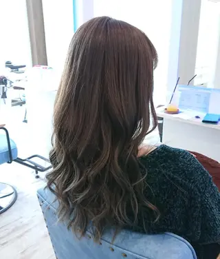 セミロング カラー ヘアアレンジ 小林 伸行のヘアスタイル