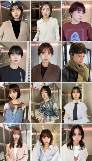 ミディアム 本田 聖のヘアスタイル