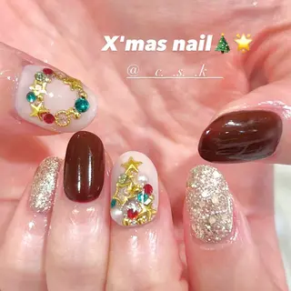 ネイル 🎀チーク/ちゅるん 🫧chisa🎀のネイルデザイン