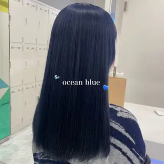 ロング カラー 韓国っぽ♡寒色/暗髪 🫧MOEKA🦋のヘアスタイル