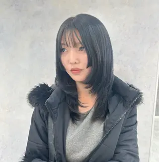 セミロング 🥀YUIHA🥀 テザインカラー♥のヘアスタイル