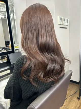 セミロング カラー alpha. カラーエクステ下妻のヘアスタイル