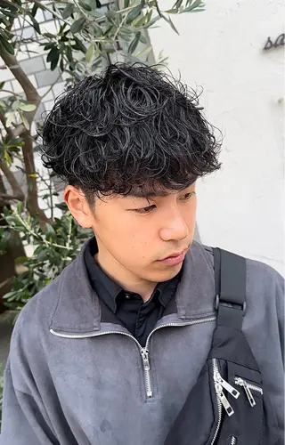 パーマ メンズ 年間2000名担当◎ パーマ職人/仲原佑樹のヘアスタイル