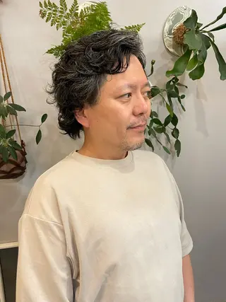 ショート パーマ メンズ BRIDGE所属・透明感カラー/パーマ hitomiのヘアスタイル