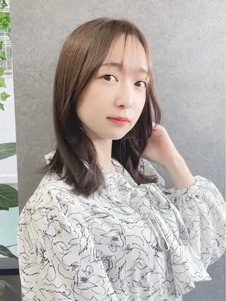 ミディアム カラー FRAME spa&hair room博多店【フレーム】所属・髪質改善|顔周り|博 多|川上智也のヘアスタイル