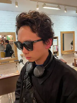 ショート パーマ メンズ sola方南町所属・原一真/ 外国人ショートヘアのヘアスタイル