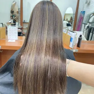 セミロング カラー 縮毛矯正/髪質改善 /韓国風　山川春輝のヘアスタイル